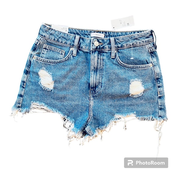 NWT rue 21 Retro High Rise distressed jean denim shorts - Picture 5 of 14